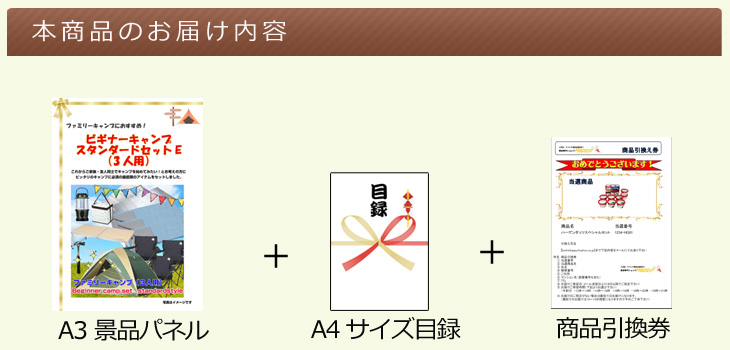 ビギナーキャンプ スタンダードセットEお届け内容