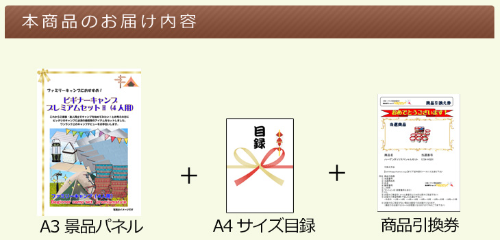 ビギナーキャンプ プレミアムセットHお届け内容