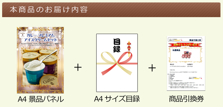 ガレープレミアムアイスクリームセットお届け内容