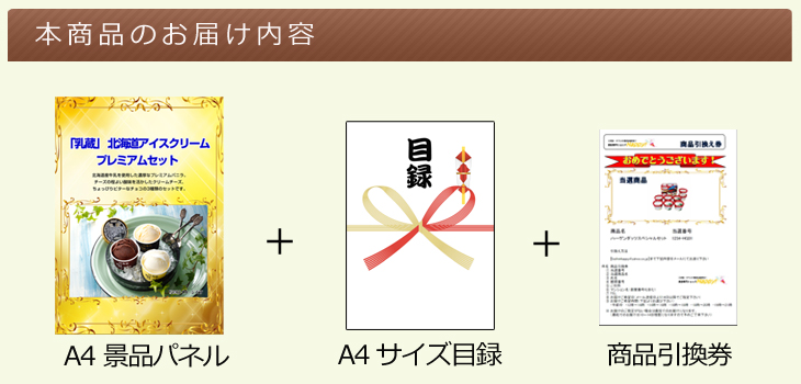 「乳蔵」 北海道アイスクリーム プレミアムセットお届け内容