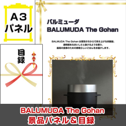 バルミューダ「BALUMUDA The Gohan 」　景品パネル＆引換券付き目録