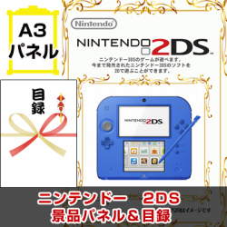 ニンテンドー2DS 景品パネル&引換券付き目録
