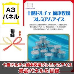北海道選べるご当地グルメB 景品パネル&引換券付き目録