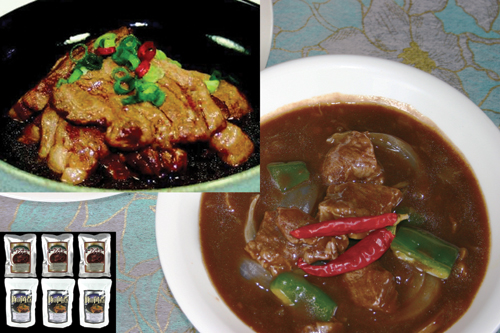 秋田県産肉 ビーフシチューと豚の角煮
