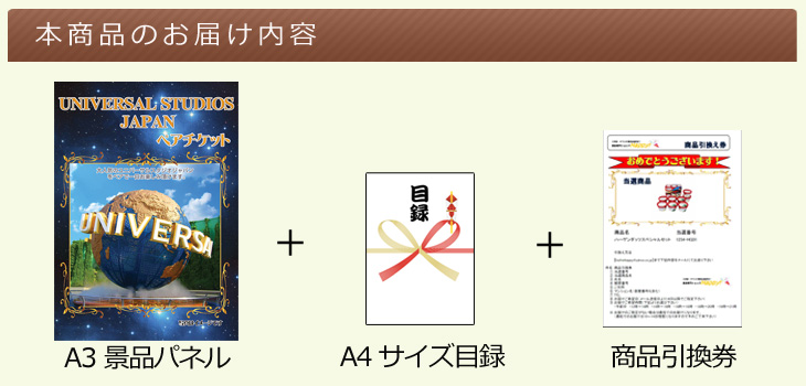 ユニバーサルスタジオジャパンペアチケットお届け内容