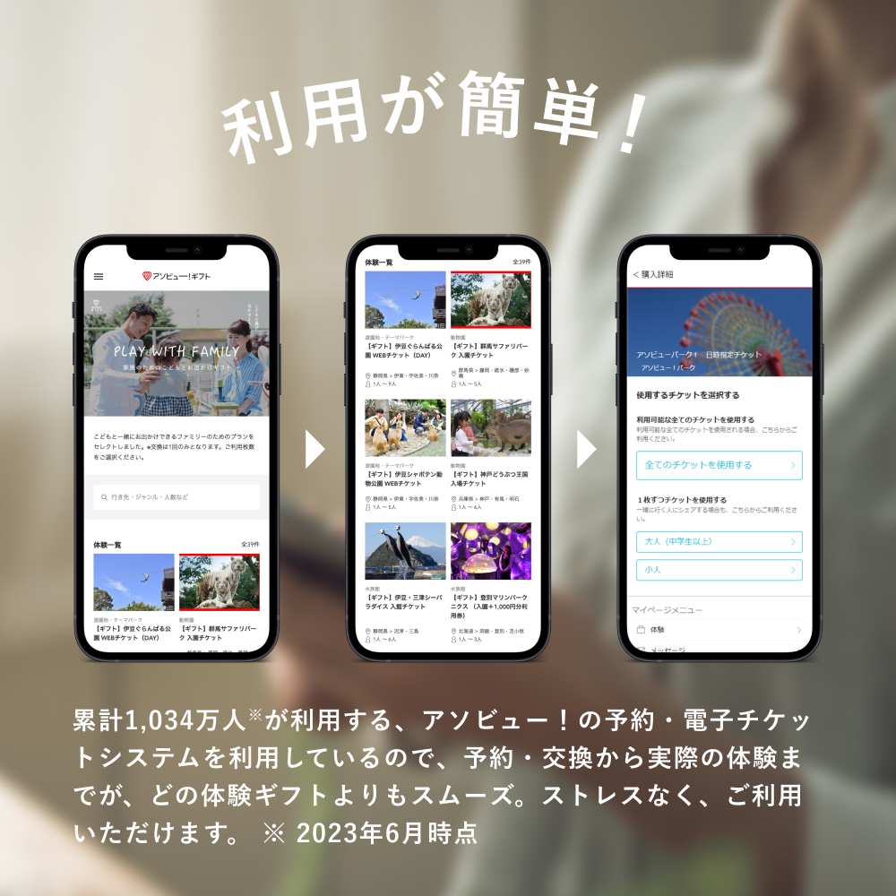 全国テーマパークチケット景品パネル＆引換券付き目録