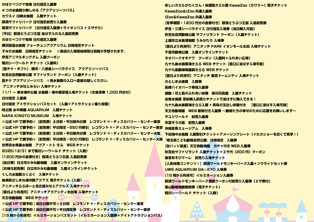 全国テーマパークチケット景品パネル＆引換券付き目録
