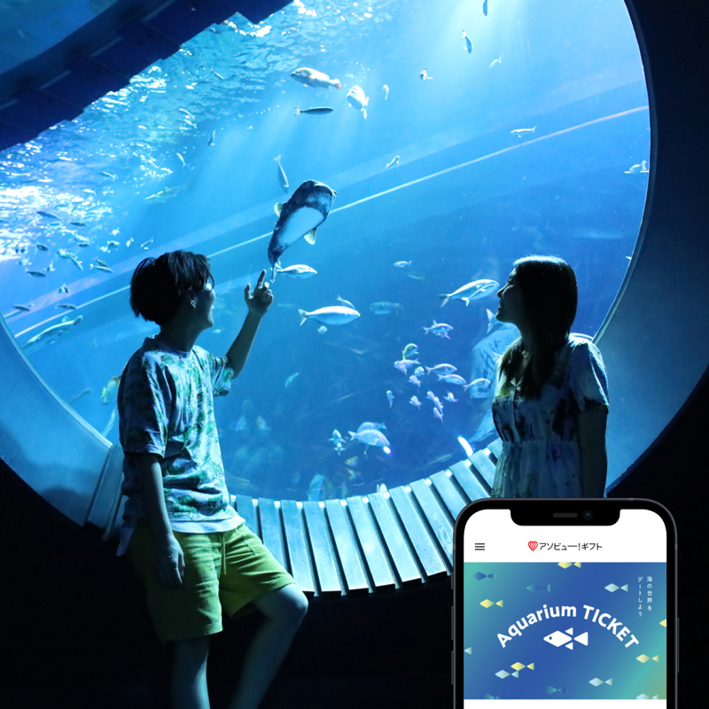 選べる!全国水族館ペアチケット景品パネル&引換券付き目録
