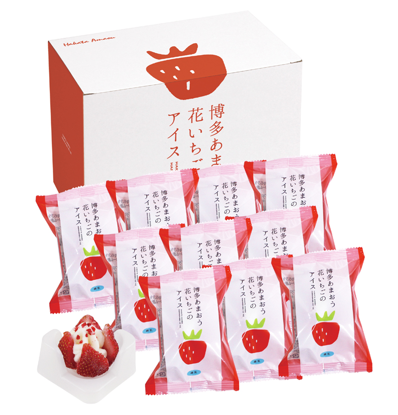 博多あまおう　花いちごのアイス