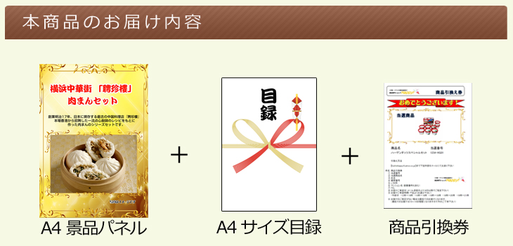 横浜中華街 「聘珍樓」 肉まんセットお届け内容