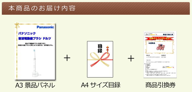 パナソニック音波電動歯ブラシ ドルツお届け内容